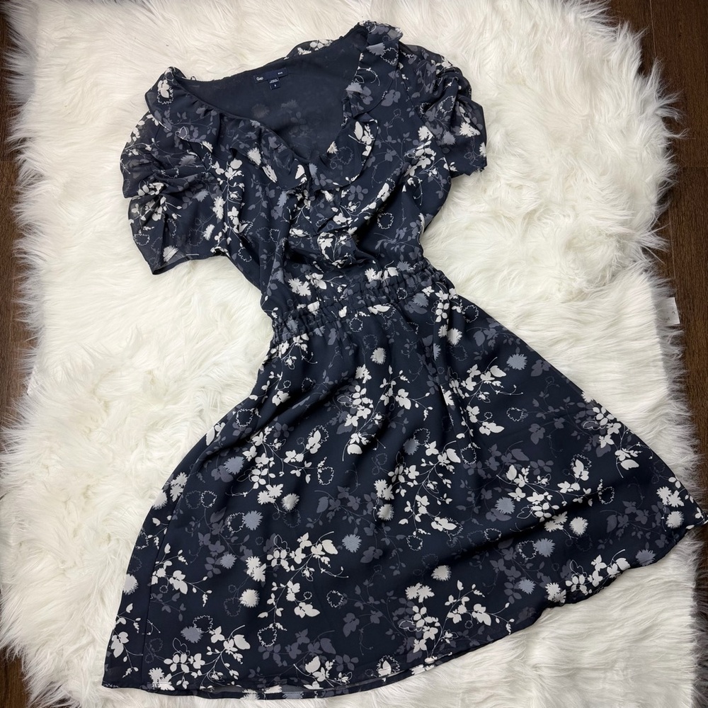 GAP Navy Floral Mini Dress